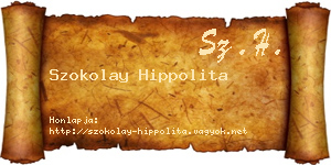 Szokolay Hippolita névjegykártya